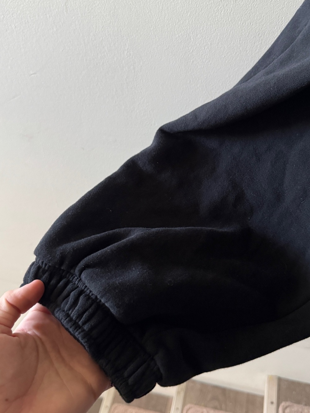 Abercrombie & Fitch Lounge Collection Black Hooded Cozy Fleece Jumpsuit - Picture 5 of 9
